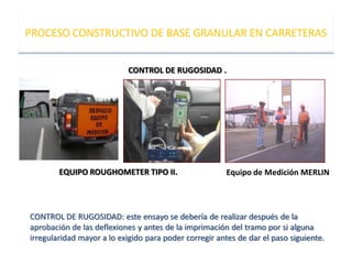 Base granular proceso constructivo | PDF