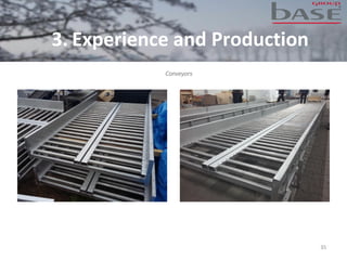 35
Conveyors
3. Experience and Production
 