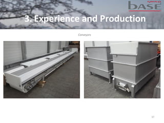 37
Conveyors
3. Experience and Production
 