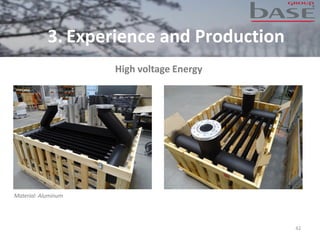 High voltage Energy
42
Material: Aluminum
3. Experience and Production
 