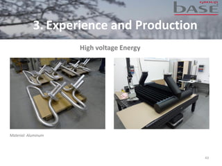 High voltage Energy
43
Material: Aluminum
3. Experience and Production
 