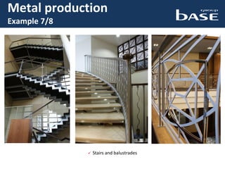  Stairs and balustrades
Metal production
Example 7/8
 