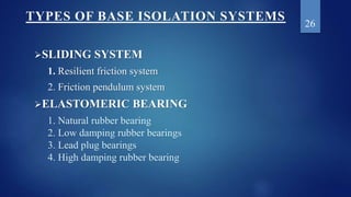 Base isolation of structures | PPTX