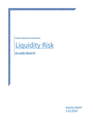 Liquidity Risk as under Basel III | PDF