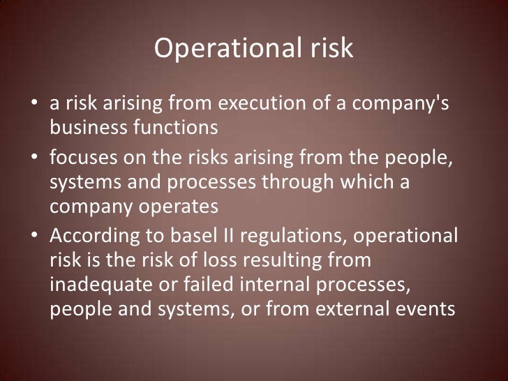 Basel II Norms on Operational Risk