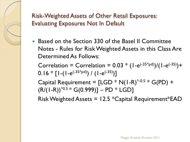 Basel II Risk Weighted Assets 2011