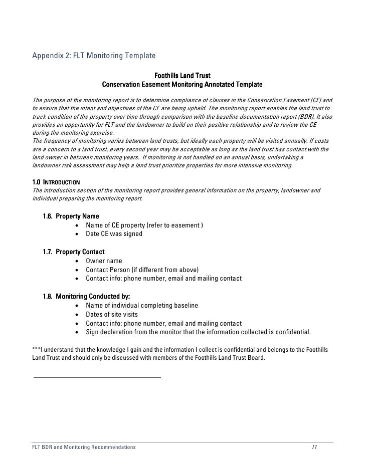 baseline report template baseline documentation foothills land trust 5 of 5 baseline report template baseline documentation foothills land trust 5 of 5