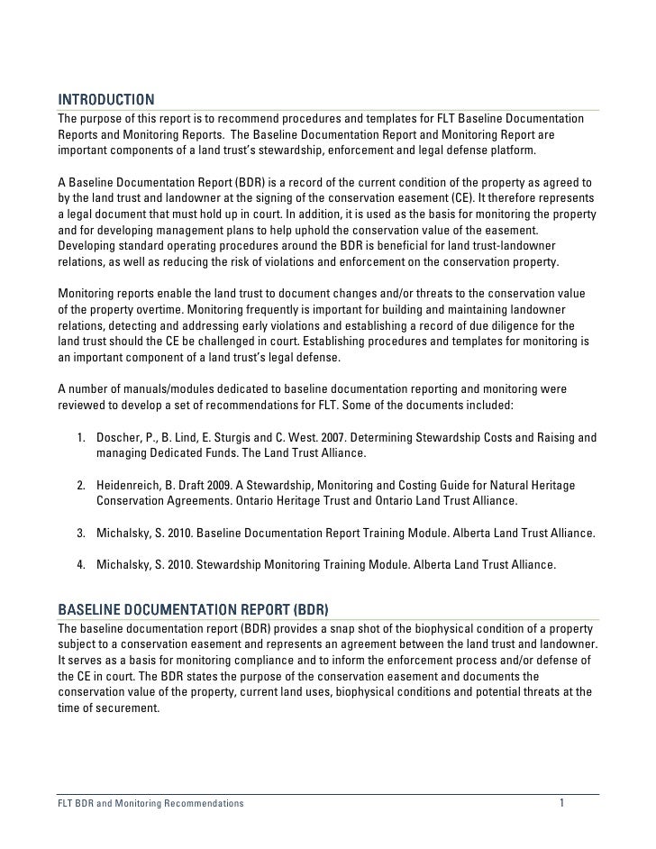 baseline report template baseline documentation foothills land trust 5 of 5 baseline report template baseline documentation foothills land trust 5 of 5