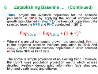 Tanzanian livestock population baseline assessment 
