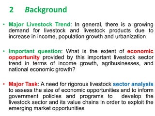 Tanzanian livestock population baseline assessment 