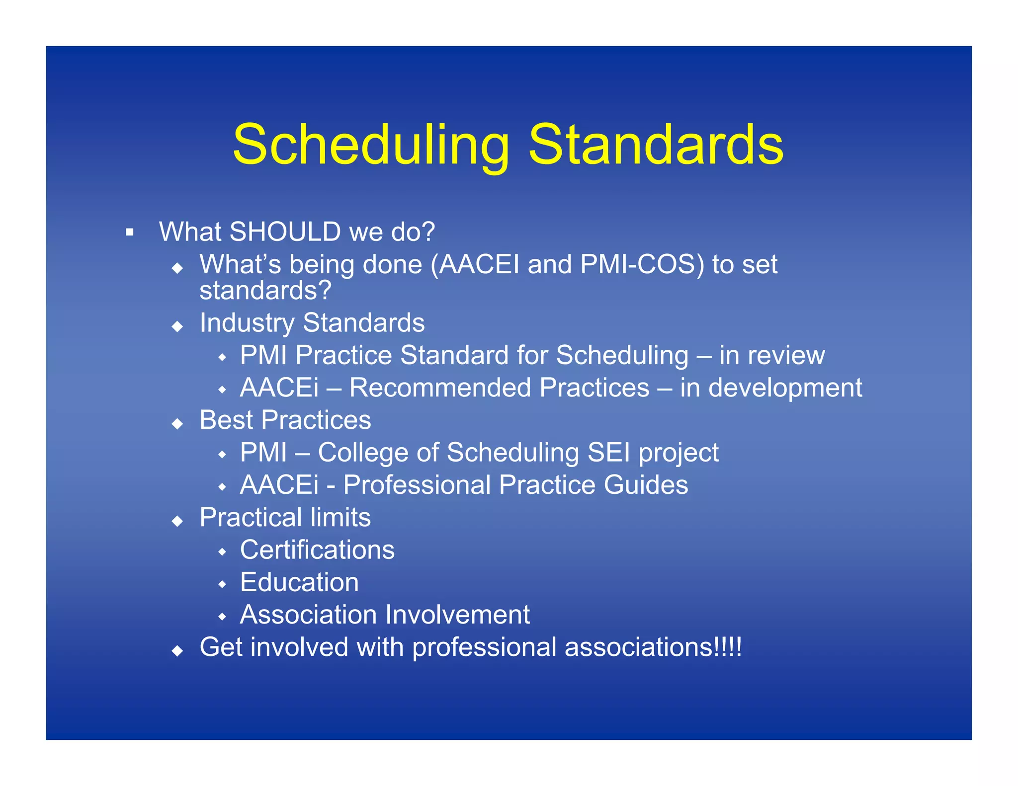 Baseline Schedules 1