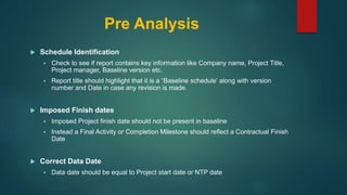 Baseline schedule review and analysis | PPTX