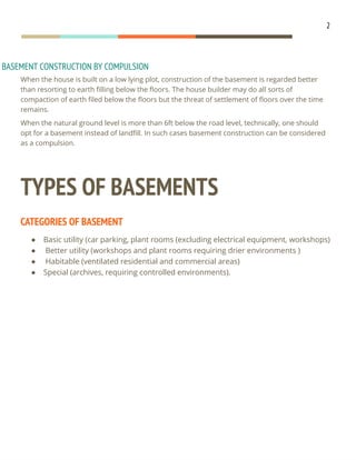 Basement construction report | PDF