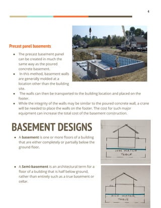 Basement construction report | PDF