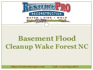 Basement Flood
Cleanup Wake Forest NC
https://trustrestorepro.com Call: +1 919-835-0676
 
