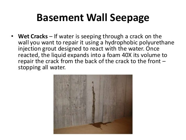 Basement Seepage Solutions