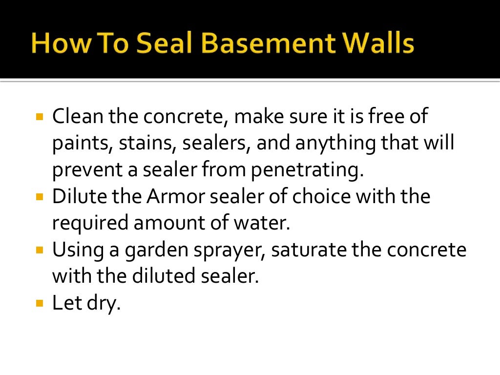 Basement wall sealers How to seal basement walls