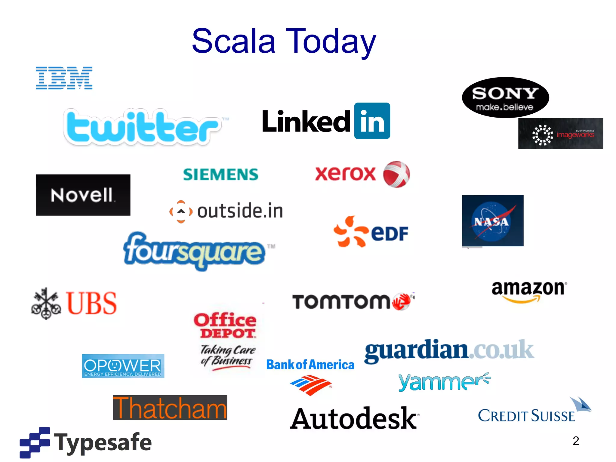 Scala Today




              2
 