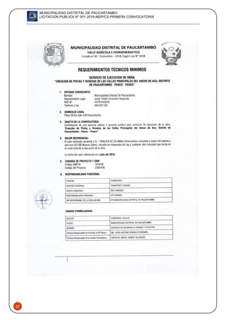 MUNICIPALIDAD DISTRITAL DE PAUCARTAMBO
LICITACION PUBLICA N° 001-2016-MDP/CS-PRIMERA CONVOCATORIA
27
 