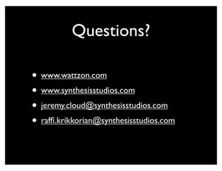 Scala + WattzOn, sitting in a tree....