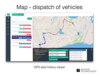 Map - dispatch of vehicles
GPS data history viewer
 
