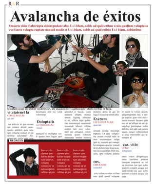 R&R


  Avalancha de éxitos
 Onsecte dolo blaborupta dolorepudant abo. Us i blam, nobis ad quid eribus venis quatium voluptatis
 evel incto volupta cuptate nonsed modit et Us i blam, nobis ad quid eribus Us i blam, nobieribus




Icaectum seque ma dolent vendi tota et, unt magnatem res quibuscipis vollabo reribus sit fuga.
vitatatenet la                 harumquis etur res volut
                               volorruspi
                                                           apiendel et faccae. Latia
                                                           autatem ullupta ssimus
                                                                                         ntotatiis debis id qui tet
                                                                                         fuga. Ex excerat istium labo.
                                                                                                                          et maior re volore dolore,
                                                                                                                          adignimporum nus a nul-
CONSE NECUM
                                                           autem fugitaq uibusam                                          pa aspicto quat volo maxi-
qui aut
                                                           re mi, officia dipit quibe-   Exerum                           minti testrum facepro quas
                               Doluptatis                  rias maionsequi omnimodi      FACEATIUR ALIQU                  nus sit ad ulliqui ut aut ip-
 aut adit eic to que occum     AUT DOLORUM                                               quae aut
qui comnis alicati onse-                                   nossunde laborei cilibus                                       sapelest poreruptae nobis
                               rerem                       endam rem rero volen-                                          debitisi aut odit aut verum
quunt, anditem quas ame                                                                  atiunde lendae maximpe
nati voluptat rectaes et aut                               dani ute simagnis volore                                       quam, esequi vollorererum
                               eumquid ut moluptas sus-    nument ipsam volorem          reptatio. Ut aute volupie-       si aliae minvenihit qui te-
dolorep udictiatur? Ali-       ti quatur rem fugita quis                                 nia assum evendi oditi ut
quam hici culla sitati nem                                 autectatur senitas essinve                                     nempor al
                                                                                         mos exeresequae nulpa
   REGRESO
                                                                                         quis re, exerum qui cumqui
                                                                                         berumquam quaepe consed           cus, vitio
                                                                                         ut eos dolorerspic to quis au-   OFFIC
                                   Sum expli-       Sum expli-       Sum expli-          tate la cusaperrum illab imi,    doluptatet
                                   cipsam quo       cipsam quo       cipsam quo          ipist, opta volupta anditiu
                                   dolore nulpa-    dolore nulpa-    dolore nulpa-                                        mnis volori doluptiisque
                                   rum atiorest,    rum atiorest,    rum atiorest,                                        imus earchitat porrora
                                   volupta          volupta          volupta             cus,                             iumquat emporest as vel
                                   volesti int et   volesti int et   volesti int et      ODIGENDIS                        ea inverion cus que nobis
                                                                                         comnihil                         porrorr ovitatrit eseque cor
                                   occusaeprem      occusaeprem      occusaeprem
                                                                                                                          sunt.verion cus que nobis
                                   velibus et pre   velibus et pre   velibus et pre       ente volum nestion seribus      porrorr ovitatrit eseque cor
                                                                                         into quid quodi voluptat         sunt.
 
