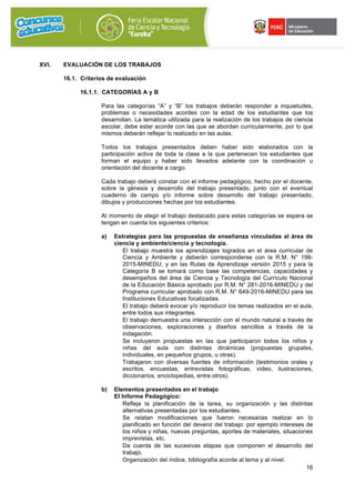 Bases FERIA NACIONAL ESCOLAR DE CIENCIA Y TECNOLOGÍA "EUREKA" 2017 | PDF
