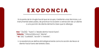 Exo Definition Bases. Exodoncia simple y cirugía de dientes retenidos | PDF