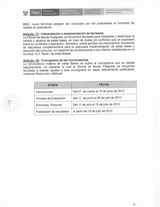 Pronabec - Beca de Postgrado Internacional