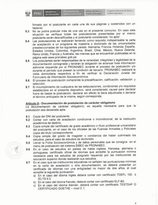 Pronabec - Beca de Postgrado Internacional