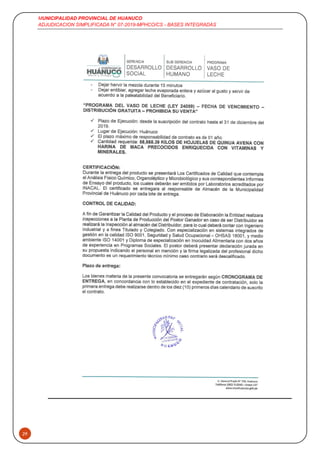 MUNICIPALIDAD PROVINCIAL DE HUANUCO
ADJUDICACION SIMPLIFICADA N° 07-2019-MPHCO/CS - BASES INTEGRADAS
29
 