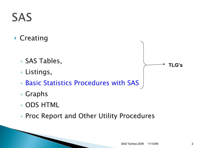 Base SAS Statistics Procedures