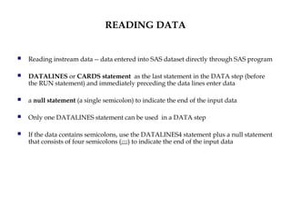 BASE SAS Training presentation of coding | PPT