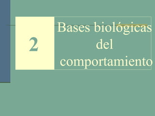 Bases biológicas
2         del
    comportamiento
 