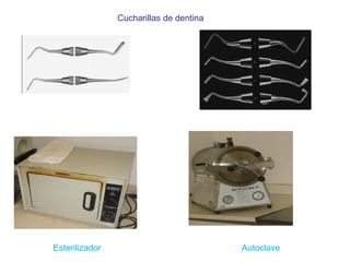 Esterilizador Autoclave Cucharillas de dentina 