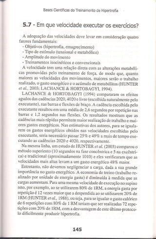 Bases cientifica do treinamento de hipertrofia