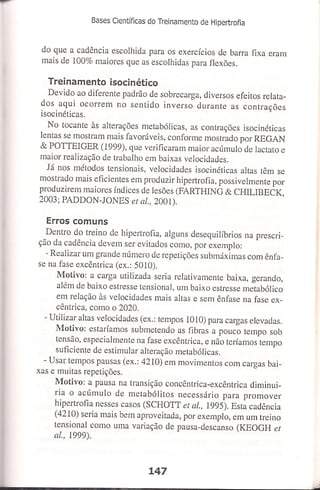 Bases cientifica do treinamento de hipertrofia