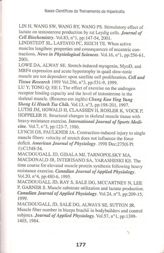 Bases cientifica do treinamento de hipertrofia