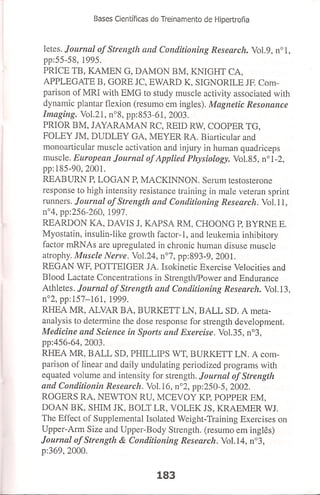 Bases cientifica do treinamento de hipertrofia