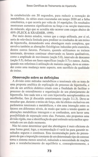 Bases cientifica do treinamento de hipertrofia