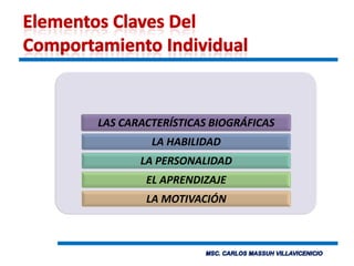 Elementos Claves Del Comportamiento Individual