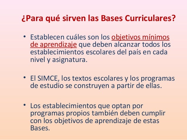 Bases curriculares 2013
