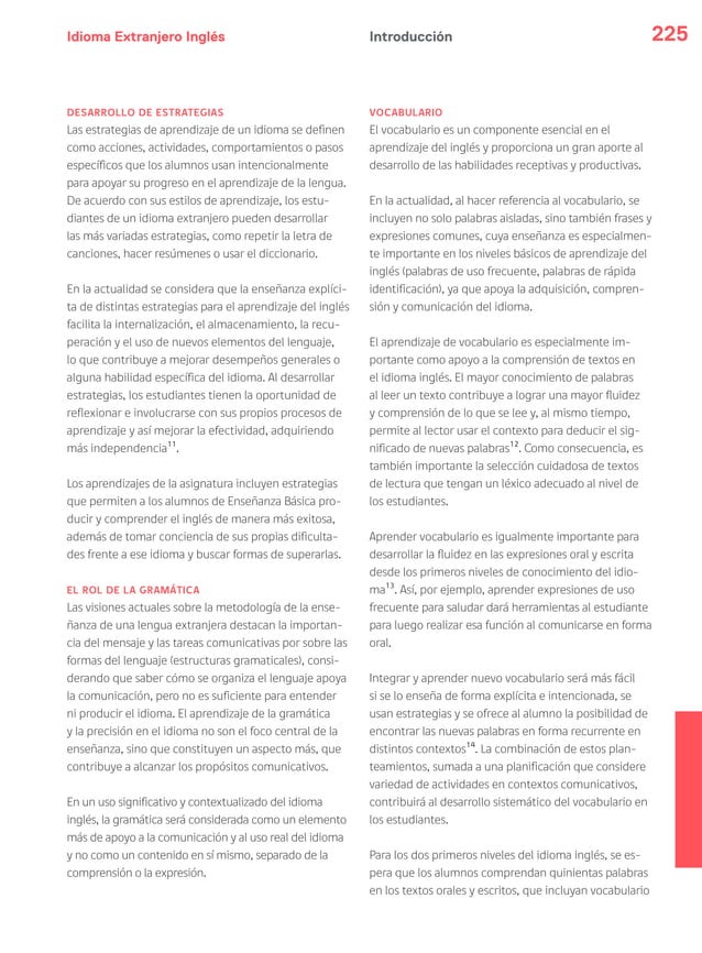 Bases curriculares ingles