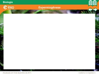 Biologia

                                      Espermiogênese




Atualizado em 6 de dezembro de 2011                    Caderno 3 | Capítulo 3
 
