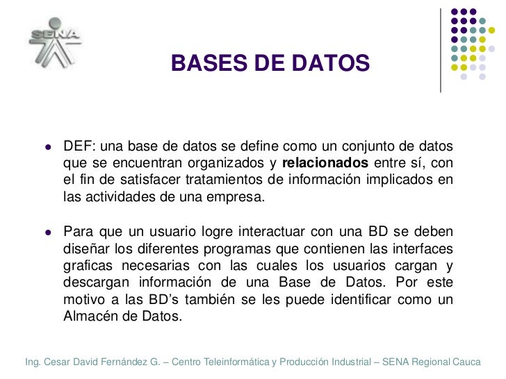 Bases De Datos "Conceptos Basicos"