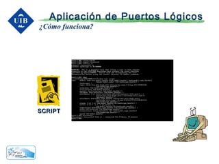 Aplicación de Puertos Lógicos
¿Cómo funciona?




SCRIPT
 
