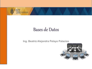 Bases de Datos
Ing. Beatriz Alejandra Pelayo Palacios
 