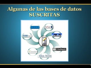 Algunas de las bases de datos SUSCRITAS 