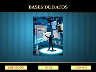 BASES DE DATOS DEFINICIÓN TIPOS CAMPOS 