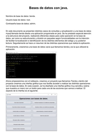 Bases de datos con java | PDF